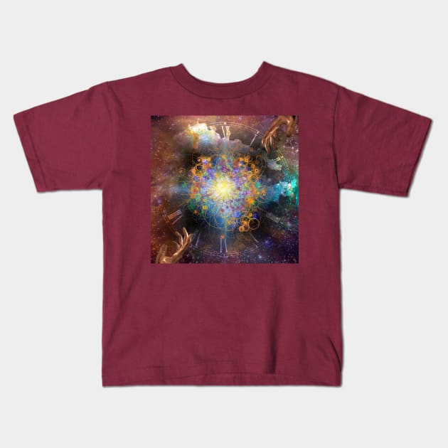 Space time atomic Kids T-Shirt by rolffimages